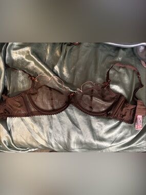 Agent Provocateur Sheer Chocolate Brown Underwire Bra